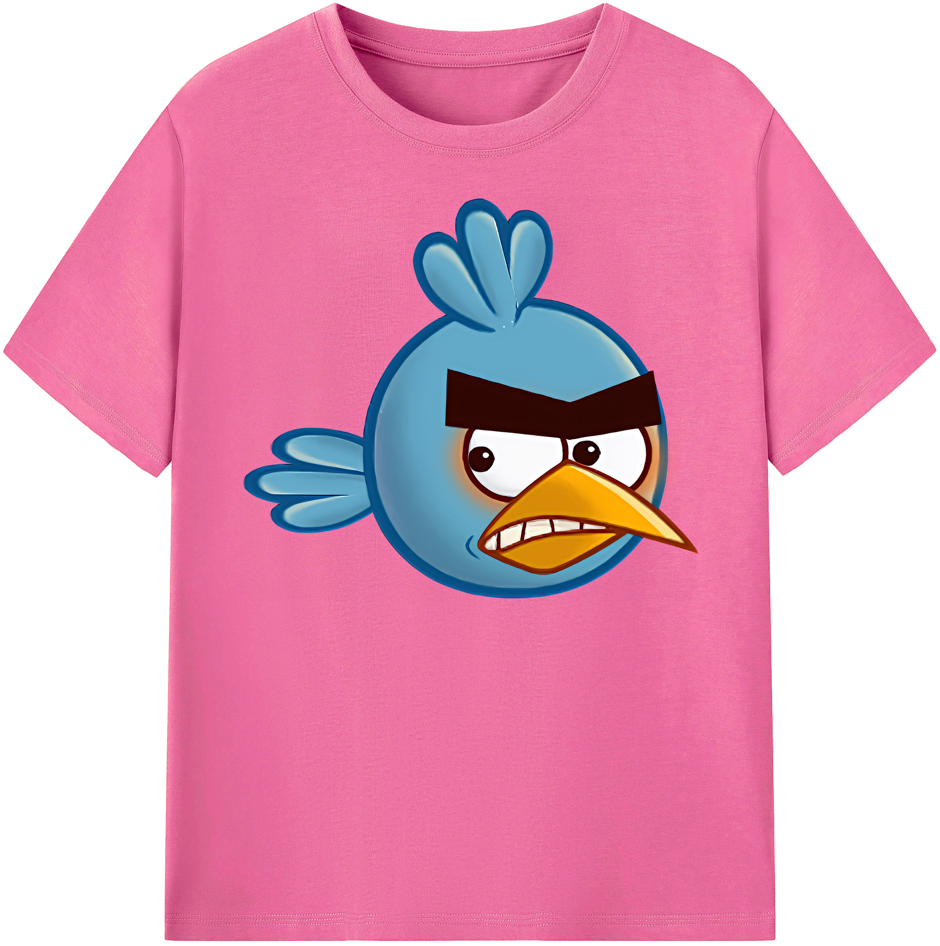 （画像用） Angry Birds アングリーバード レディースカジュアルプリントTシャツ（綿100％）